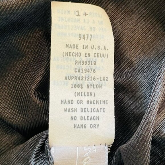 Colesce Collection Vintage 80s Black Gold Sheer Lace Lingerie Maxi Slip Dress 1X - Picture 12 of 12